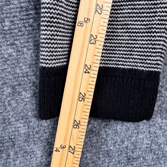 Talbots Cardigan Women L Lambswool Black Fair Isle Shawl Collar Casual Office - Picture 4 of 9